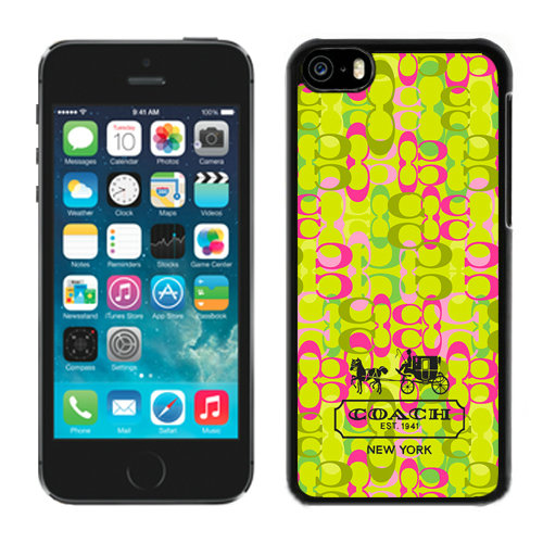 Coach In Confetti Signature Green iPhone 5C Cases DRH - Click Image to Close